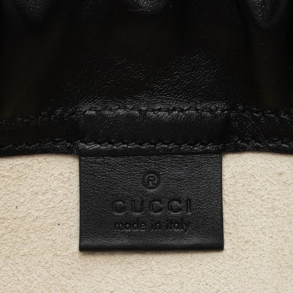 Gucci Leather Logo Drawstring Backpack - Picture 9 of 15
